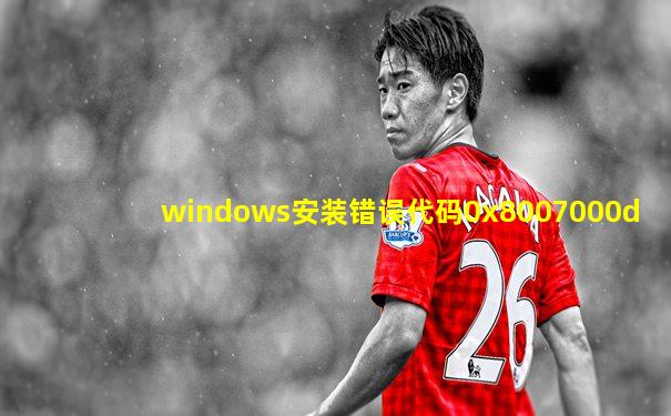 windows安装错误代码0x8007000d
