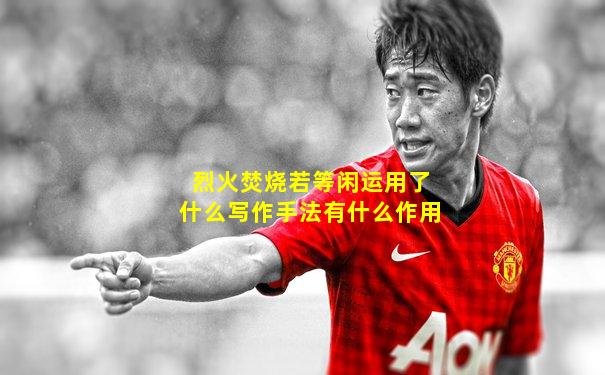 烈火焚烧若等闲运用了什么写作手法有什么作用