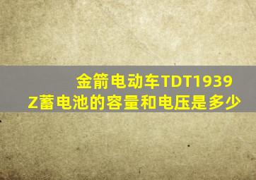 金箭电动车TDT1939Z蓄电池的容量和电压是多少